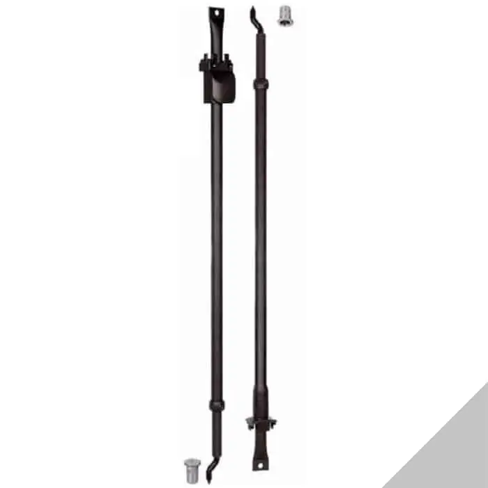 Kit aste con puntali zancati Ariete H35002.09.21 Agb, telescopiche, per altezza da 1800 a 2950 mm, finitura Silver Powerage Seizoensaanbieding