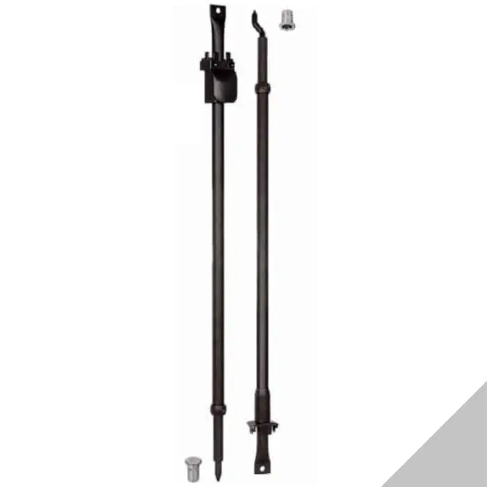 Kit aste con puntali zancato e diritto Ariete H35003.09.21 Agb, telescopiche, per altezza da 1800 a 2950 mm, finitura Silver Powerage Beperkt Aanbod
