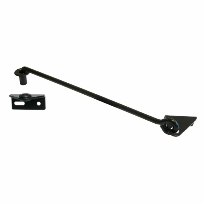 Fermapersiana ad asta 7705316 Torbel, Sinistro, lunghezza 284 mm, completo di accessori, finitura Nero Ral 9005 Shop Nu