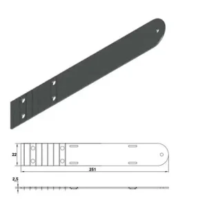 Direct Beschikbaar Spessore per fermapersiana universale a molla Torbel, lunghezza 251 mm, materiale nylon, finitura Nero