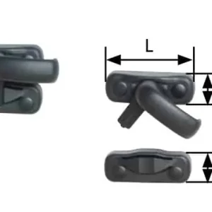 Beperkt Aanbod Chiavistello Torbel per sportellino persiana, lunghezza 70 mm, finitura Nero