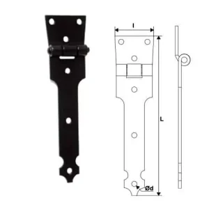 Cerniera con piega semplice Torbel per persiana, lunghezza 40 mm, finitura Nero Bestel Nu
