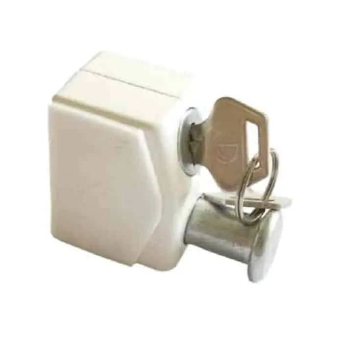 Bestseller Serratura Torbel per anta scorrevole, con chiave universale, finitura Bianco