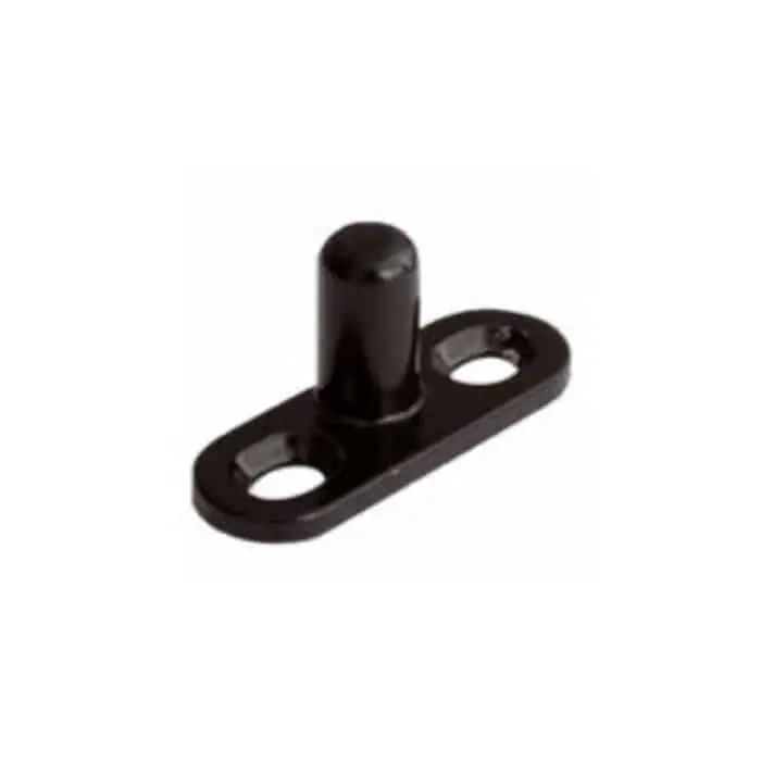 Snelle Levering Perno chiusura Torbel Europa su piastra in zama, diametro 9 mm, finitura Nero