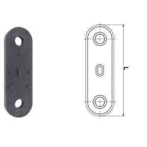 Seizoensaanbieding Spessore per fermapersiane Aca 3094C06 Torbel, spessore 10 mm, materiale nylon, finitura Nero
