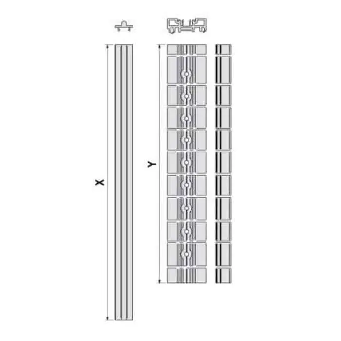 Uitverkoop Kit binario G02217.03.86 AGB Climatech, per seconda anta scorrevole, dimensione (X) 5000 mm, dimensione (Y) 2500 mm