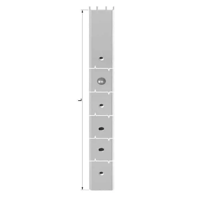 Koop Vandaag Profilo di chiusura preforato Alzante Standard e XC AGB, per nodo laterale, lunghezza 1800 mm, colore alluminio argento