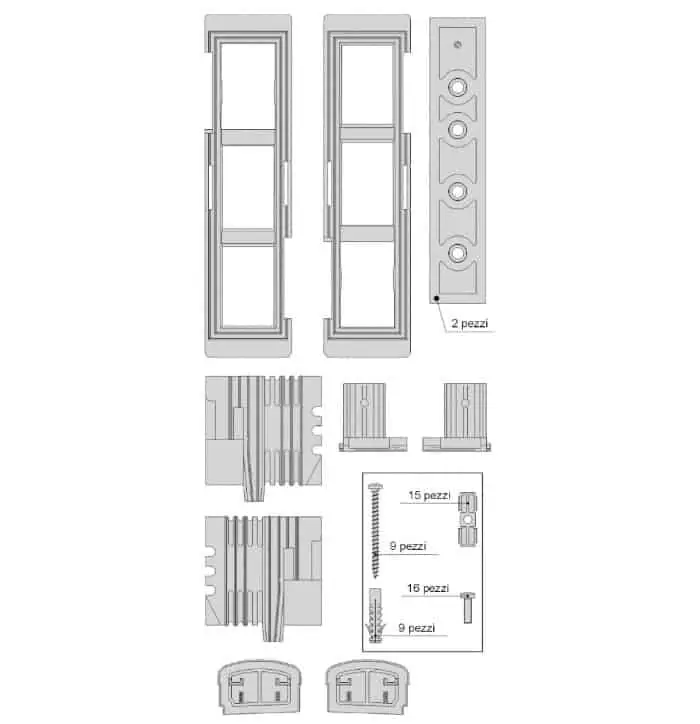 Kit tappi e accessori AGB, serie Climatech, per schema E Korting