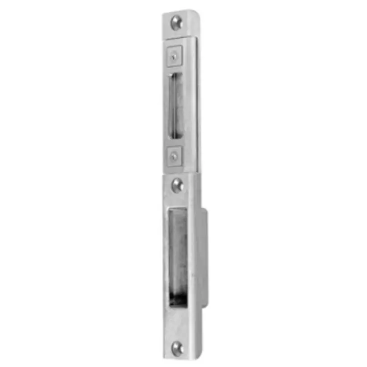 Incontro Scrocco+catenaccio F85219.11.15 AGB per Sicurtop, registrabile Sinistro, dimensioni 208x18x8,5 mm, aria 4 interasse 13, finitura Argento Premium