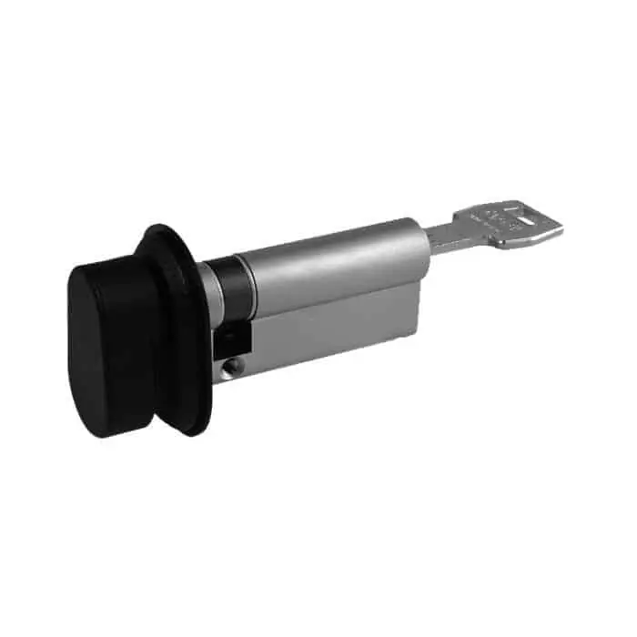 Mezzo cilindro Ariete 5000 PS Agb profilo Europeo CA7516.10.65, pomolo-chiave, lunghezza 85 mm (P15/70), finitura Nichelato Opaco Betaalbaar