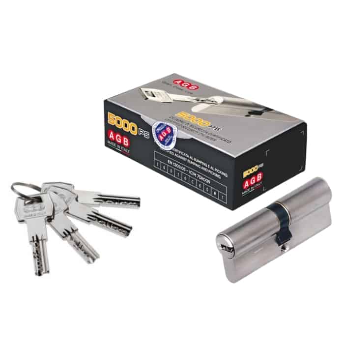 Cilindro 5000 PS Agb profilo Europeo CA0016.30.45, lunghezza 85 mm (35/50), finitura Nichelato Opaco Koop Online