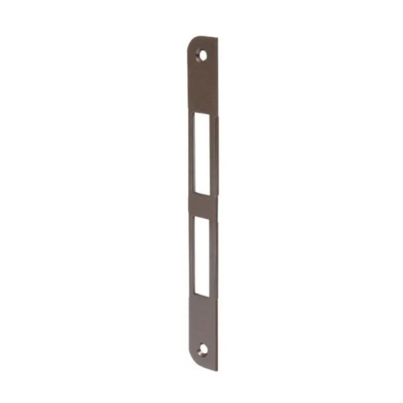Incontro B01000.03 Agb per serratura Centro scrocco e mandata, dimensione 196x22 mm, bordo stondato, Acciaio finitura Bronzato Verniciato Betaalbaar