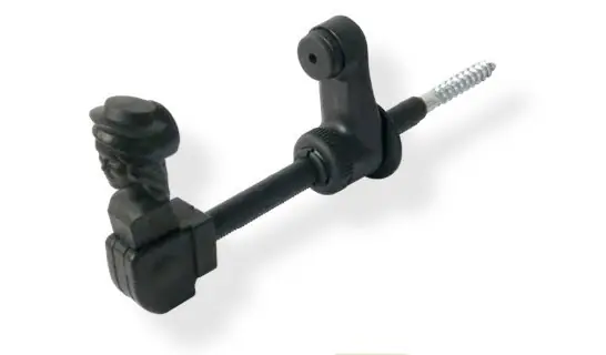 Finale Uitverkoop Fermapersiana con Pastorella 94PB446 Torbel, spessore anta 22 a 115 mm, fissaggio a vite 144 mm, materiale nylon, finitura Nero