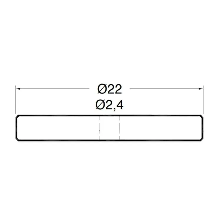 Disco MF12205V1A Tahuma per reggipiano, per cavo spessore 2 mm, diametro 22 mm, finitura Nichel Satinato Snelle Levering