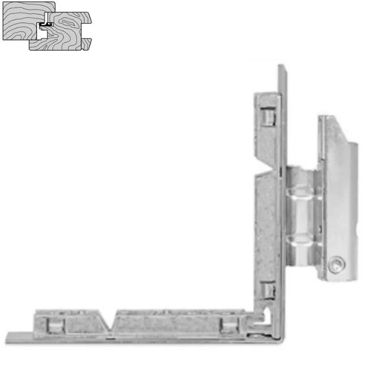 Squadra angolare A50904.36.02 Artech Agb Sinistro per traverso in alluminio, Aria 12, interasse 13 mm, battuta 20 mm Laatste Kans