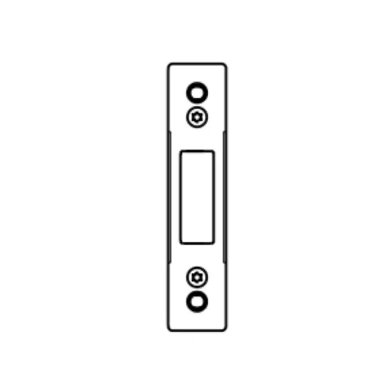 Favoriet Incontro piastra W99721.02.01 AGB, per catenaccio passante a leva U26x8 mm, applicazione a battente, finitura Argento