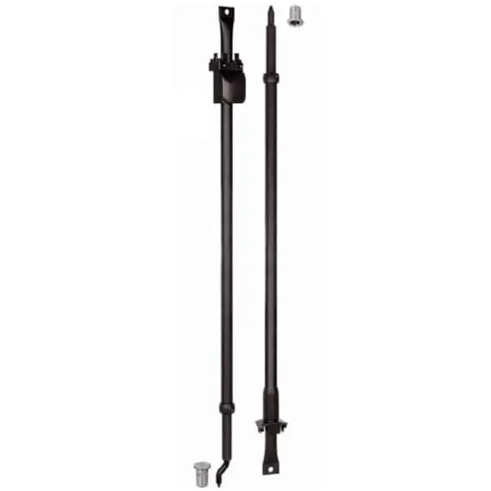 Kit aste con puntali diritto e zancato Ariete H35004.09.99 Agb, telescopiche, per altezza da 1800 a 2950 mm, finitura Black Powerage Beperkt Aanbod