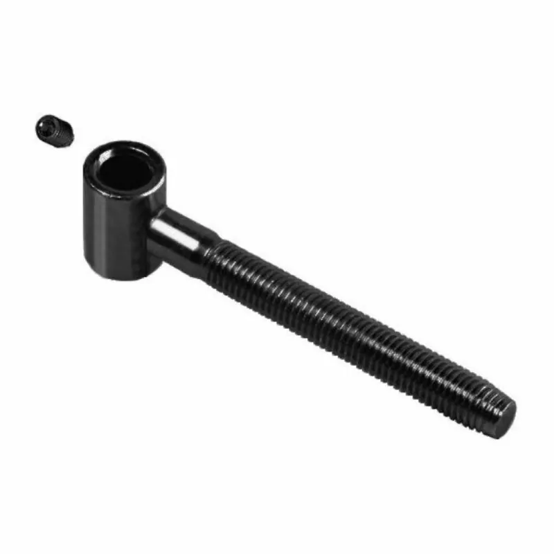 Cardine a vite conico H11835.04.93 Agb per imposte, diametro foro 12 mm, filetto 12MAx125 mm, altezza 30 mm, Acciaio finitura Black Powerage Direct Beschikbaar