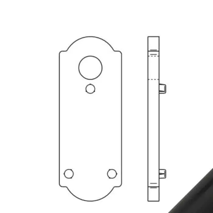 Tijdelijk Beschikbaar Spessore per base fermaimposte automatico AGB H01926.05.93 Abaco, spessore 5 mm, finitura Black Powerage