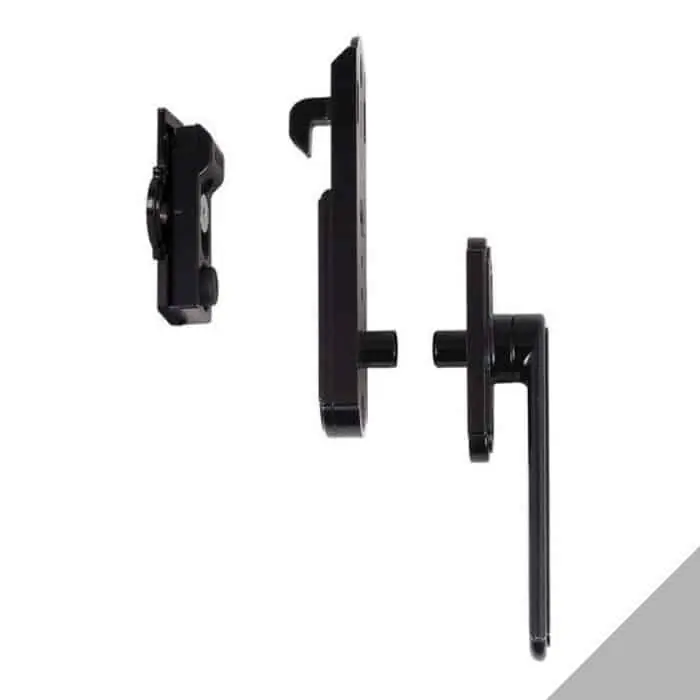 Kit fermaiposte automatico con maniglia AGB H01926.00.21 Abaco, finitura Silver Powerage Flitsaanbieding