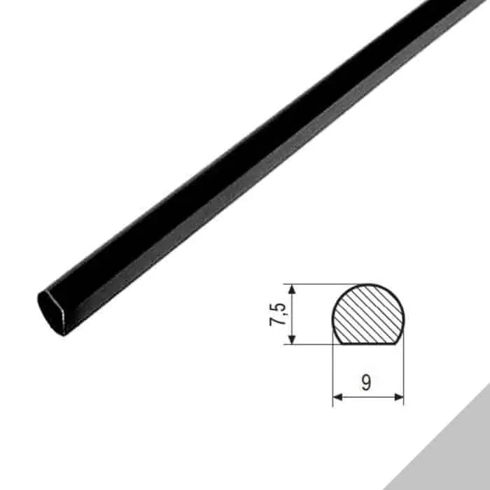 Veilige Betaling Asta per spagnolette AGB H00900.05.21, diametro 9 mm, lunghezza 1800 mm, finitura Silver Powerage