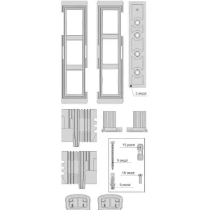Alleen Vandaag Kit tappi e accessori AGB Climatech per schema E, spessore 68 mm, colore nero