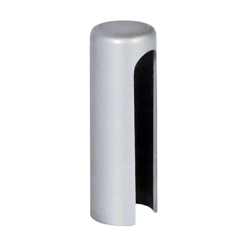 Populair Copertura piana E01151 AGB per cerniera registrabile 3D, diametro 16 mm, altezza 47,5 mm, Abs finitura Argento