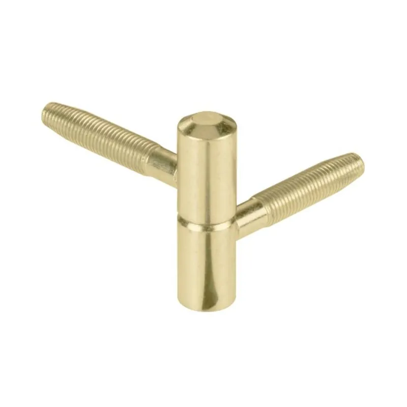 Cerniera anuba E01174 AGB per legno, diametro 14 mm, perno prolungato 46 mm, altezza 48,3 mm, Acciaio finitura Ottonato Verniciato Dagaanbieding