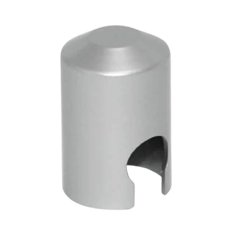 Populair Copertura piana E00123 AGB per cerniera anuba diametro 14 mm, altezza 25 mm, Abs finitura Argento