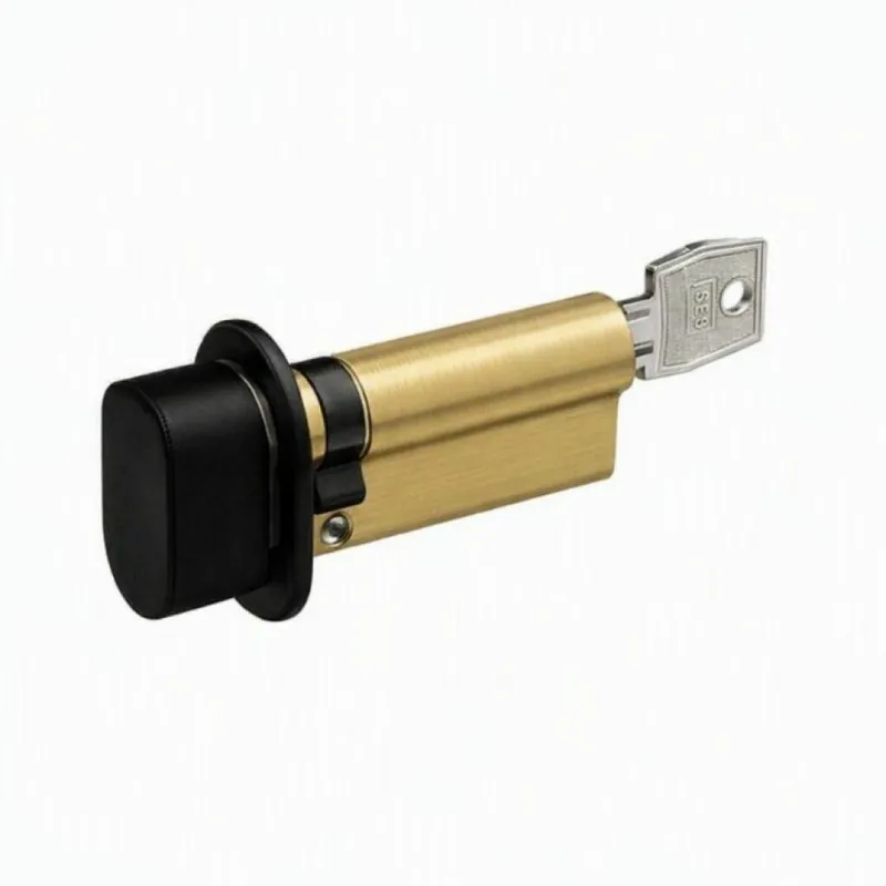 Mezzo cilindro Ariete 600 Agb C67501.10.45, pomolo-chiave, lunghezza 65 mm (P15/50), finitura Ottone Naturale Goedkoop