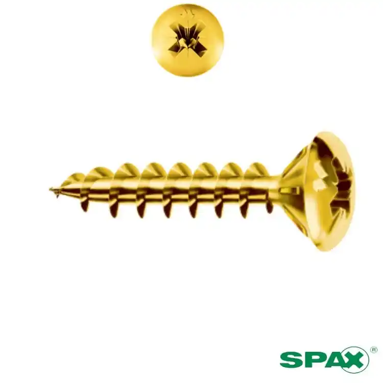 Vite TGS 3,5x30 per legno, impronta croce PZ 2, filetto totale, ABC Spax finitura Yellox Actieprijs