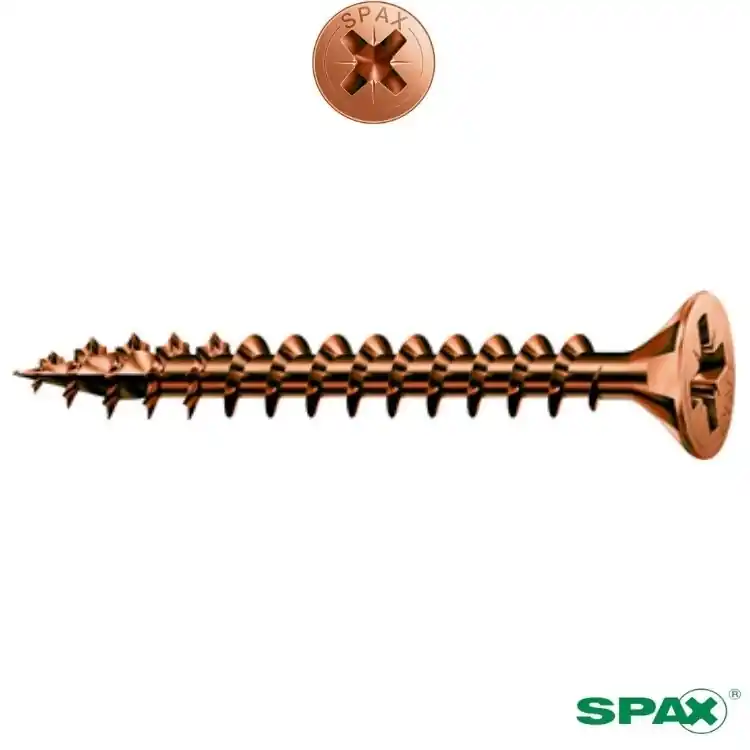 Weekendaanbieding Vite TPS 3,5x20 per legno, impronta croce PZ 2, filetto totale, ABC Spax finitura Bronzo