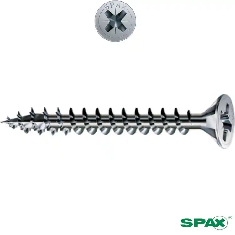 Vite TPS 5x35 per legno, impronta croce PZ 2, filetto totale, ABC Spax finitura Argento Wirox Direct Beschikbaar