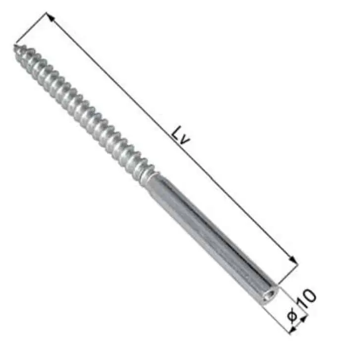 Shop Nu Perno per fermaimposta AGB H00904.14.15, diametro 10 mm, lunghezza 98 mm, finitura Zinco Silver
