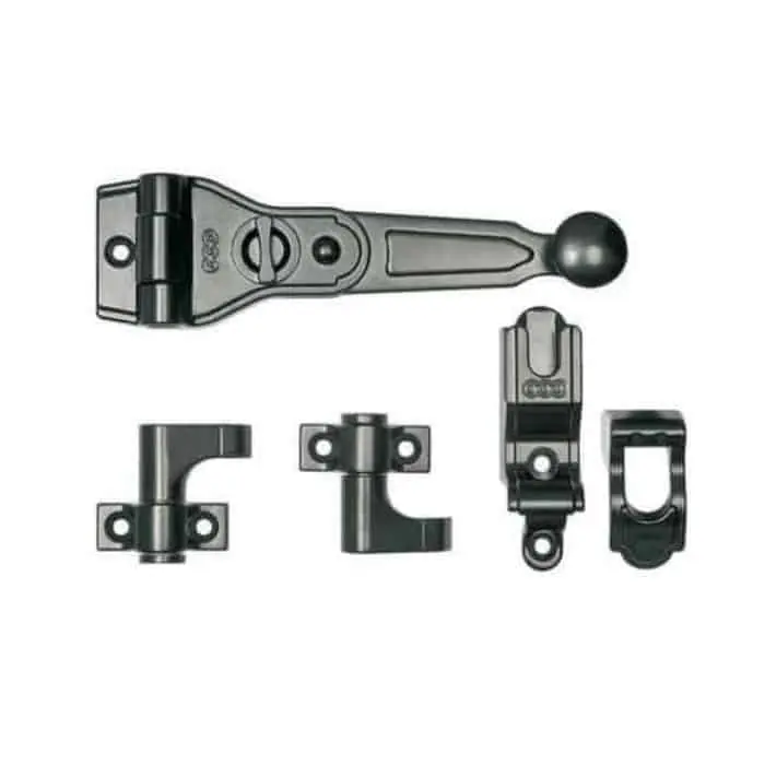 Direct Beschikbaar Spagnoletta Unica pomolo ribassato AGB H00903.16.93 Abaco, confezione base per 1 o 2 ante, spessore 0 mm, finitura Black Powerage