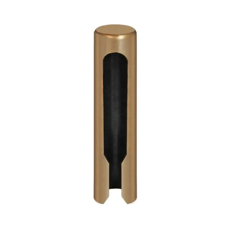 Copertura piana E02151 AGB per cerniera registrabile Zenit, diametro 16 mm, altezza 77 mm, Abs finitura Bronzato Chiaro Gratis Retour