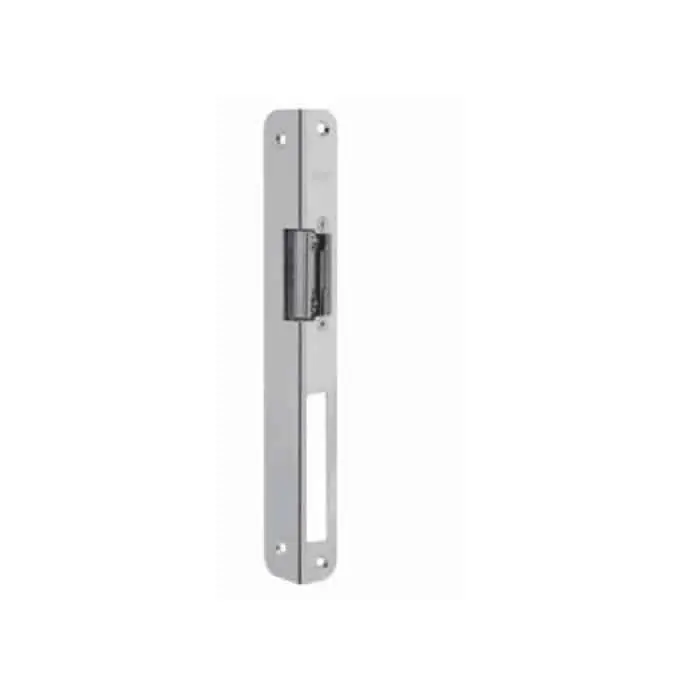 Incontro elettrico AGB, ala totale, con blocchetto con memoria apertura e con leva sblocco manuale, lato destro, dimensioni 25x250 mm, finitura Cromato opaco Tijdelijk Beschikbaar