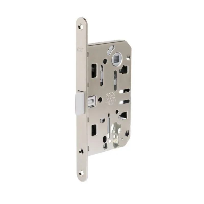 Gereduceerde Prijs Serratura Mediana Evolution Yale incasso B06103 Agb per porta da interni, entrata 60 mm, interasse 85 mm, bordo tondo 196x18 mm, Acciaio finitura Cromato Opaco
