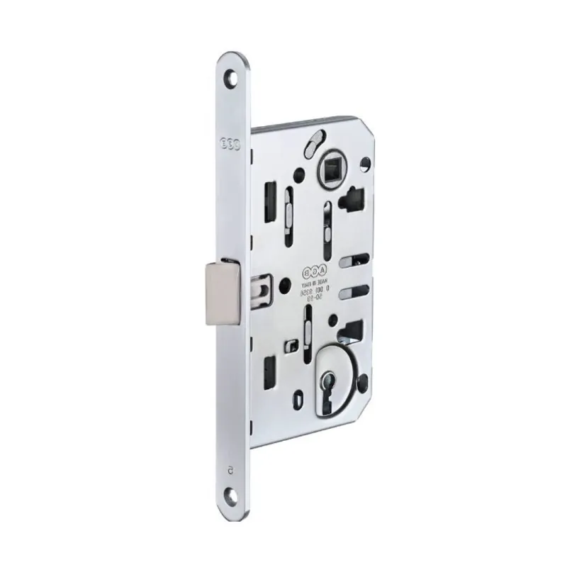 Weekendaanbieding Serratura Mediana Evolution incasso B01101 Agb per porta interna con chiave, entrata 50 mm, interasse 90 mm, bordo tondo 196x18 mm, Acciaio finitura Nichelato