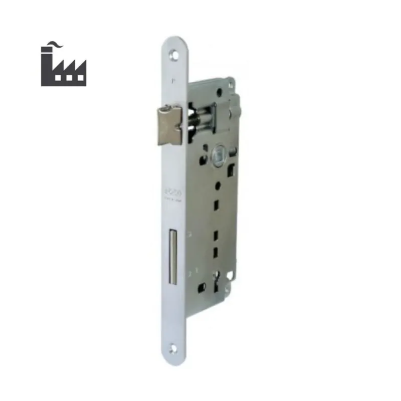 Serratura Patent incasso B00591 Agb per porta da interni, entrata 50 mm, chiave cifrata 11, interasse 90 mm, bordo tondo 238x22 mm, Acciaio finitura Cromato Opaco Speciale Aanbieding