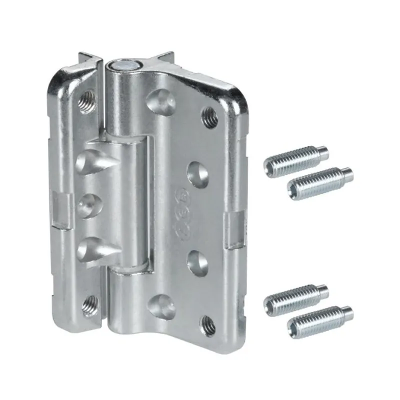 Cerniera MAXI A49403.01.04 AGB per porte a 3 e 4 ante, asimmetrica, altezza 90 mm, larghezza 64 mm, completa di 4 spine fissaggio, Zama finitura Zinco Aanbieding