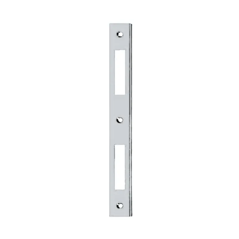 Favoriet Incontro B00590.17 Agb per serratura Sicurezza, dimensione 194x25x8,5 mm, bordo quadro ad angolo, Acciaio finitura Cromato Opaco