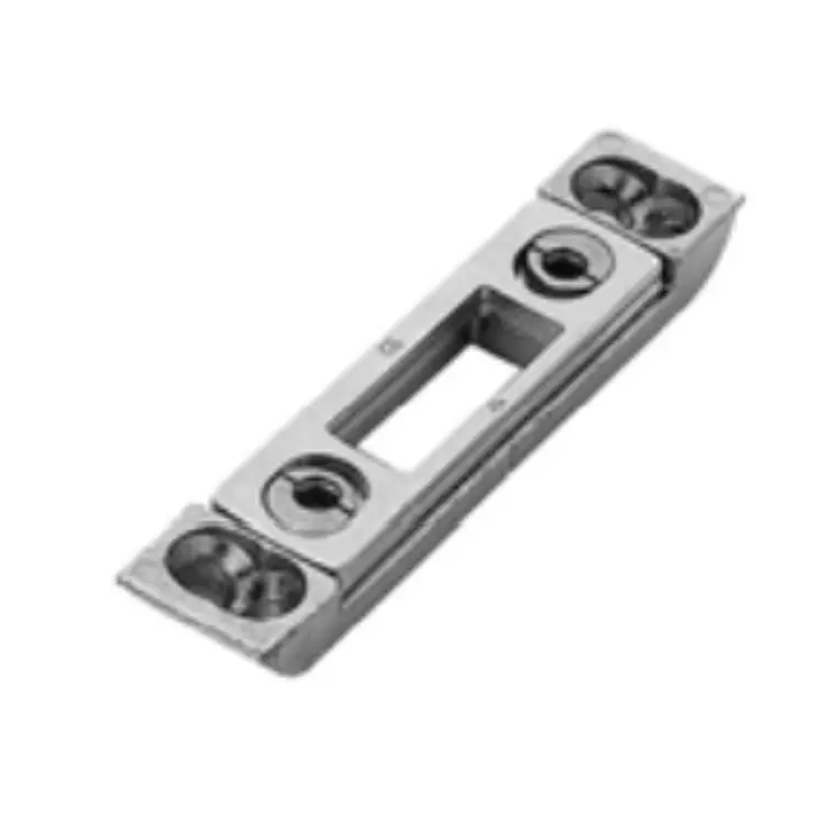 Incontro Puntale W01697.01.13 AGB per Sicurtop, registrabile, dimensioni 70X18X9 mm, aria 4, finitura Argento Nieuw
