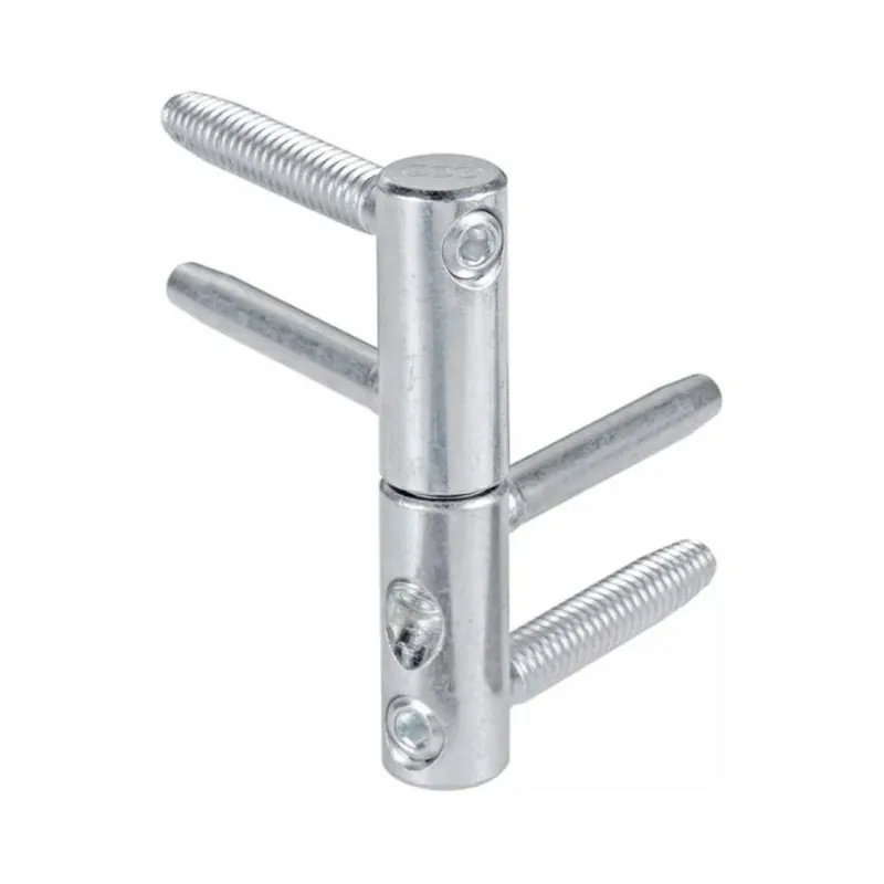 Cerniera registrabile 3D E01150 AGB per porta in legno, diametro 14 mm, altezza 82 mm, Acciaio finitura Zinco Silver Beperkt Aanbod