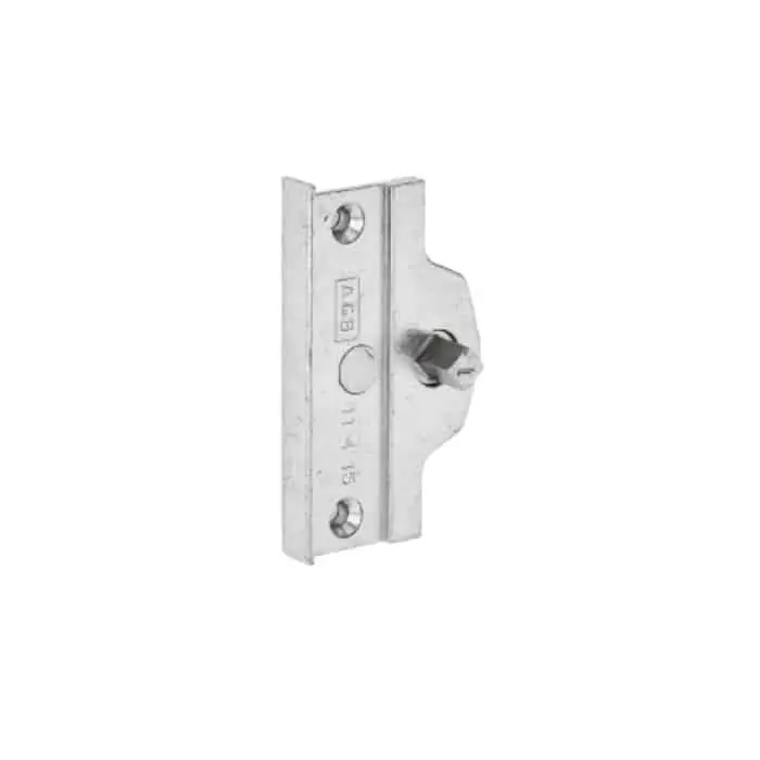 Deviatore A40000.00.03 Agb per coprigiunto centrale, interasse 9 mm, battuta 18 mm, 12-6-18, ferro quadro 10 mm, Zama finitura Silver Hete Deal