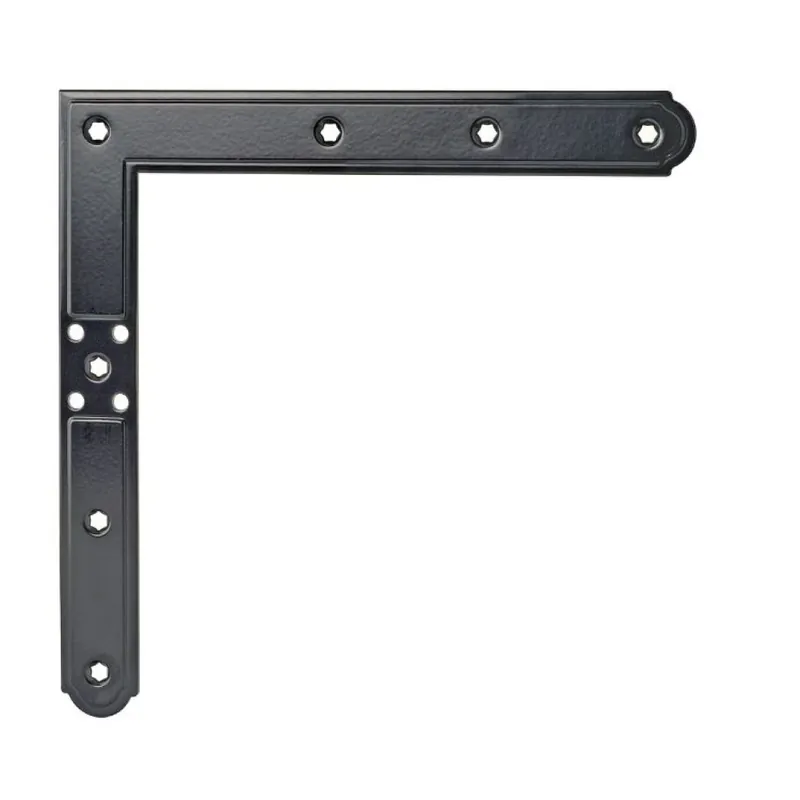 Squadro H00919.03 AGB Abaco per imposte, interasse 96 mm, Destro inf. Sinistro sup, dimensione 220x220x3 mm, Acciaio finitura Black Powerage Finale Uitverkoop