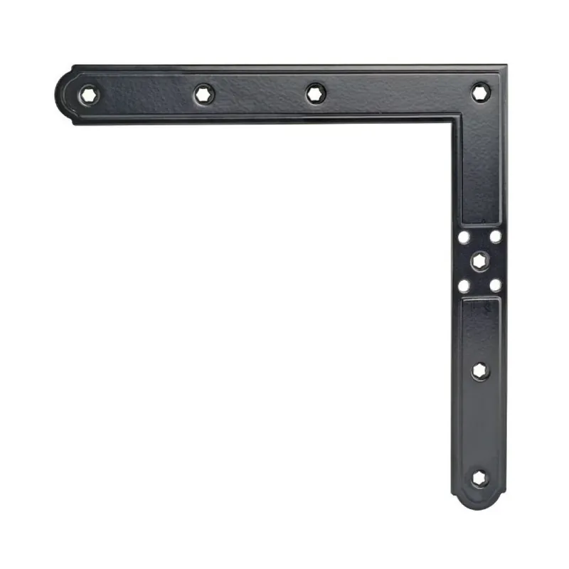 Squadro H00919.04 AGB Abaco per imposte, interasse 96 mm, Sinistro inf. Destro sup, dimensione 220x220x3 mm, Acciaio finitura Black Powerage Uitverkoop