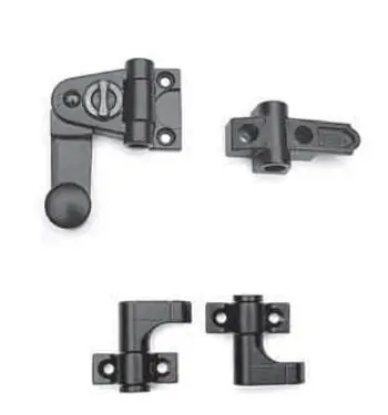 Spagnoletta ridotta AGB H00903.07.93 Abaco, confezione base per 1 anta, spessore 0 mm, finitura Black Powerage Snelle Levering
