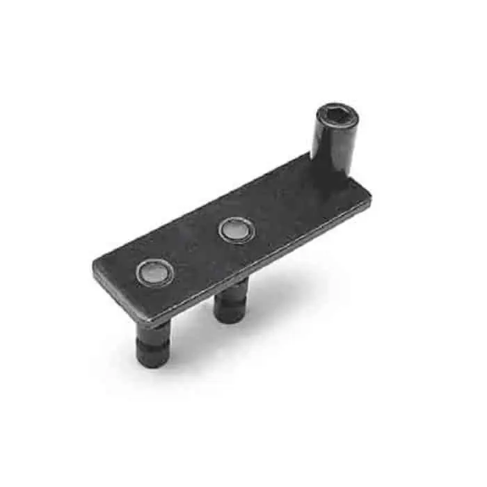 Perno di chiusura AGB H00901.23.93 Abaco, con piastra lunga ad incollare, finitura Black Powerage Aanbieding