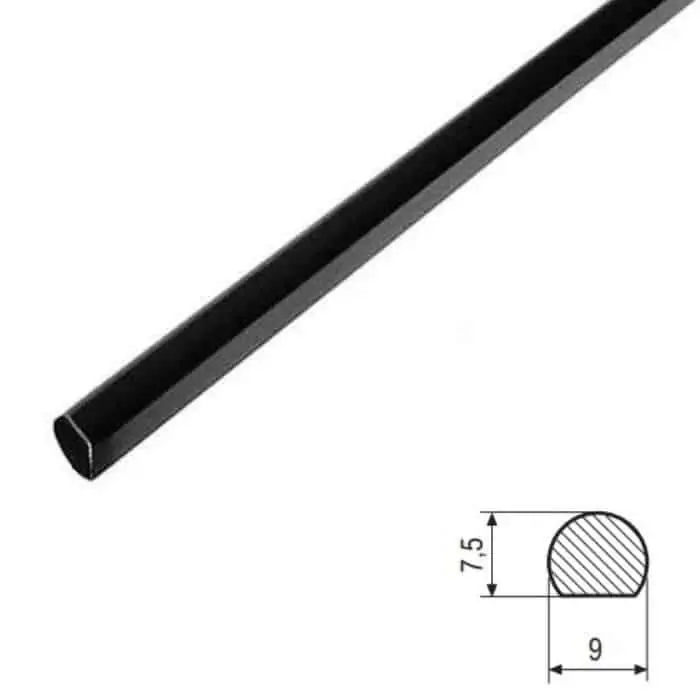 Flitsaanbieding Asta per spagnolette AGB H00900.05.93, diametro 9 mm, lunghezza 1800 mm, finitura Black Powerage
